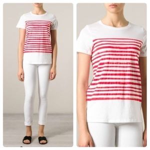 Vince. 100% Pima Cotton paint striped tee